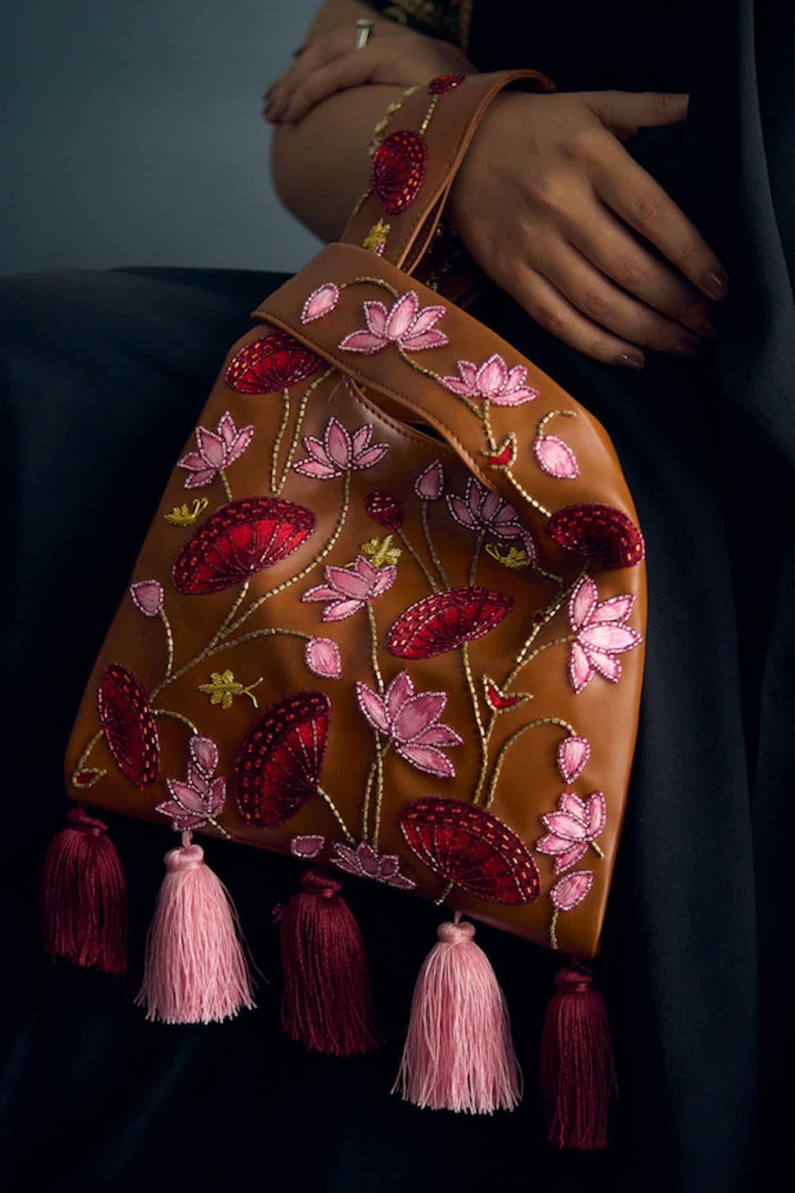 Araani Design Pichwai Reshamdozi Embroidered Bag