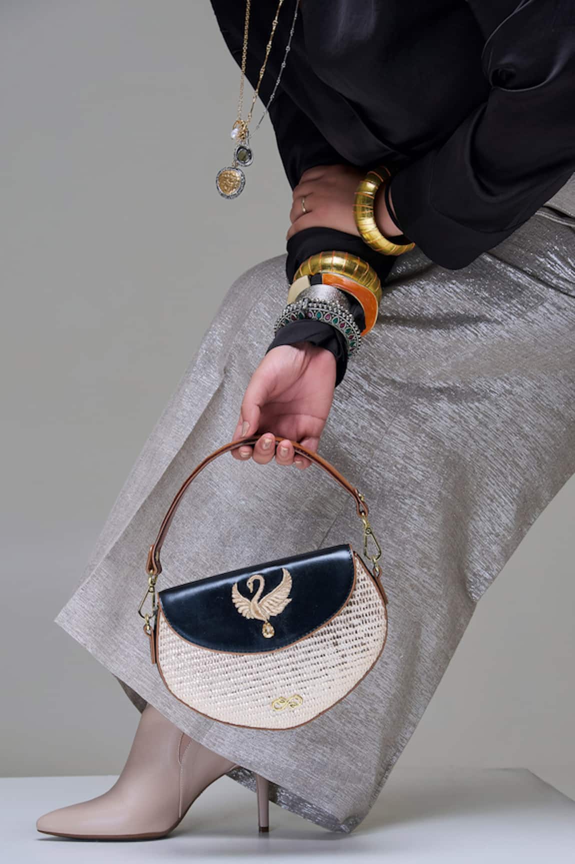 Araani Design The Swan Song Embroidered Bag