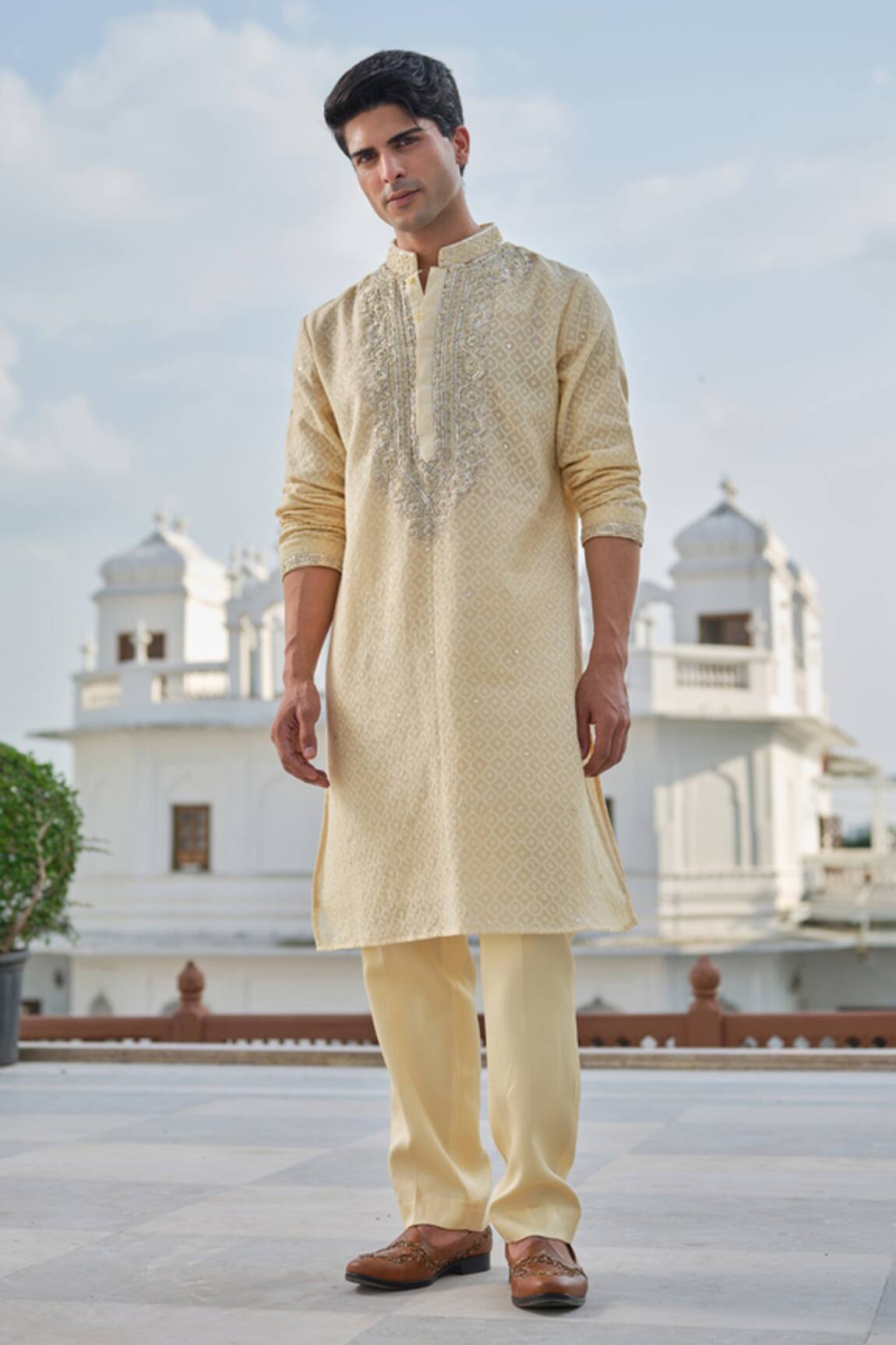 DARZI HOUSE Amber Mukaish Kurta Set