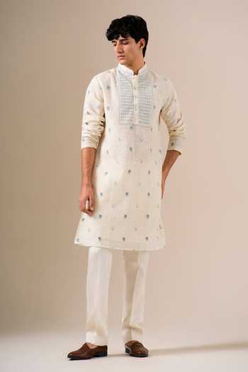 DARZI HOUSE Sky Petal Embroidered Kurta Set 