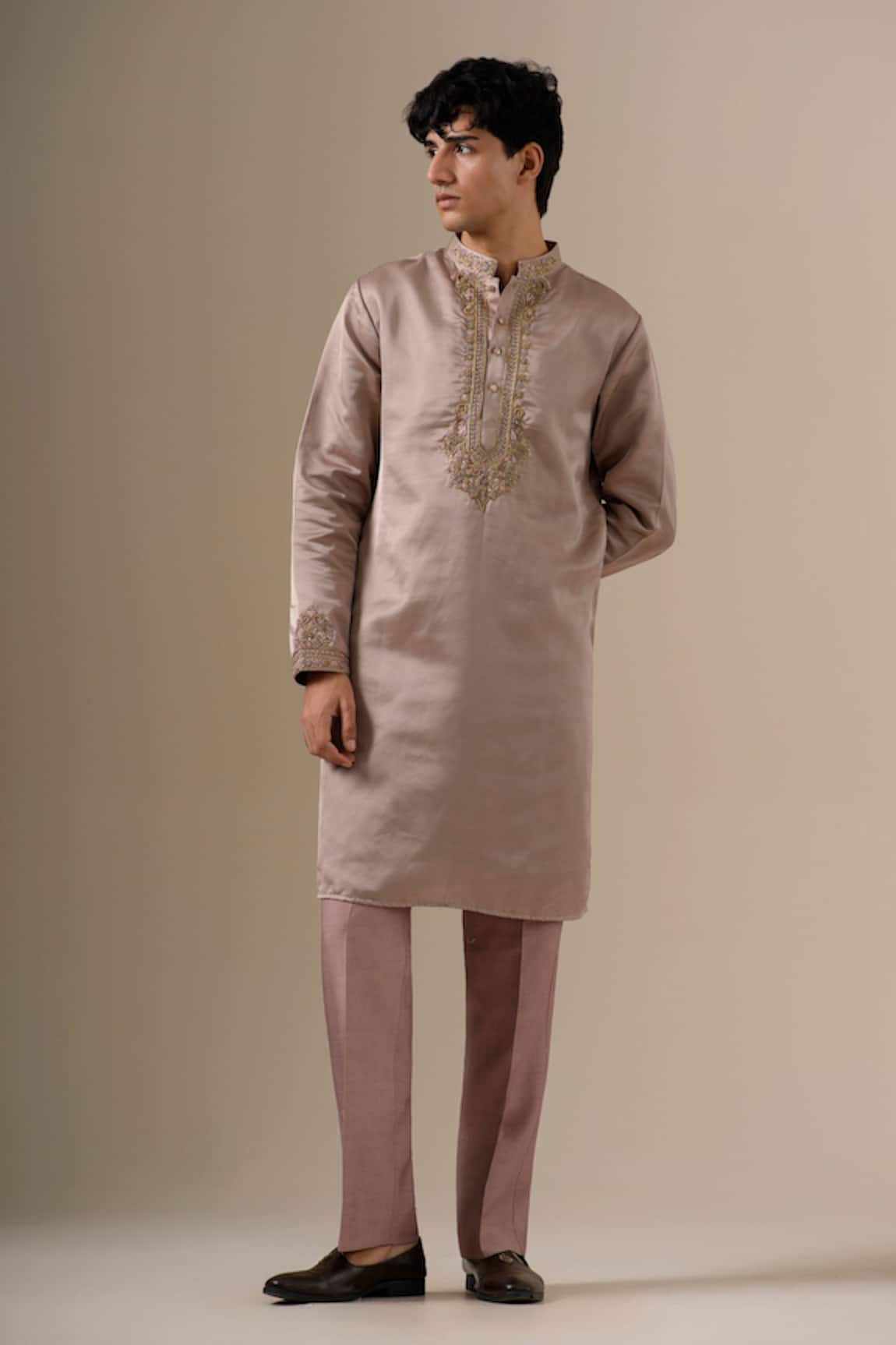 DARZI HOUSE Mehfil Mauve Kurta Set 