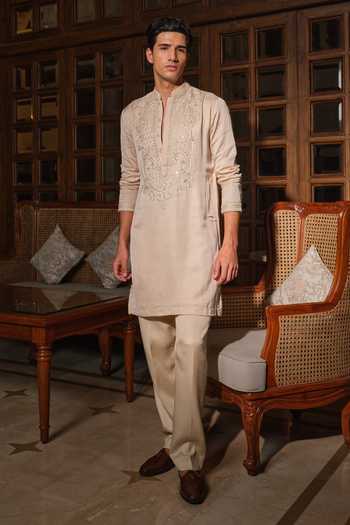 DARZI HOUSE Mughal Elan Embroidered Kurta Set 