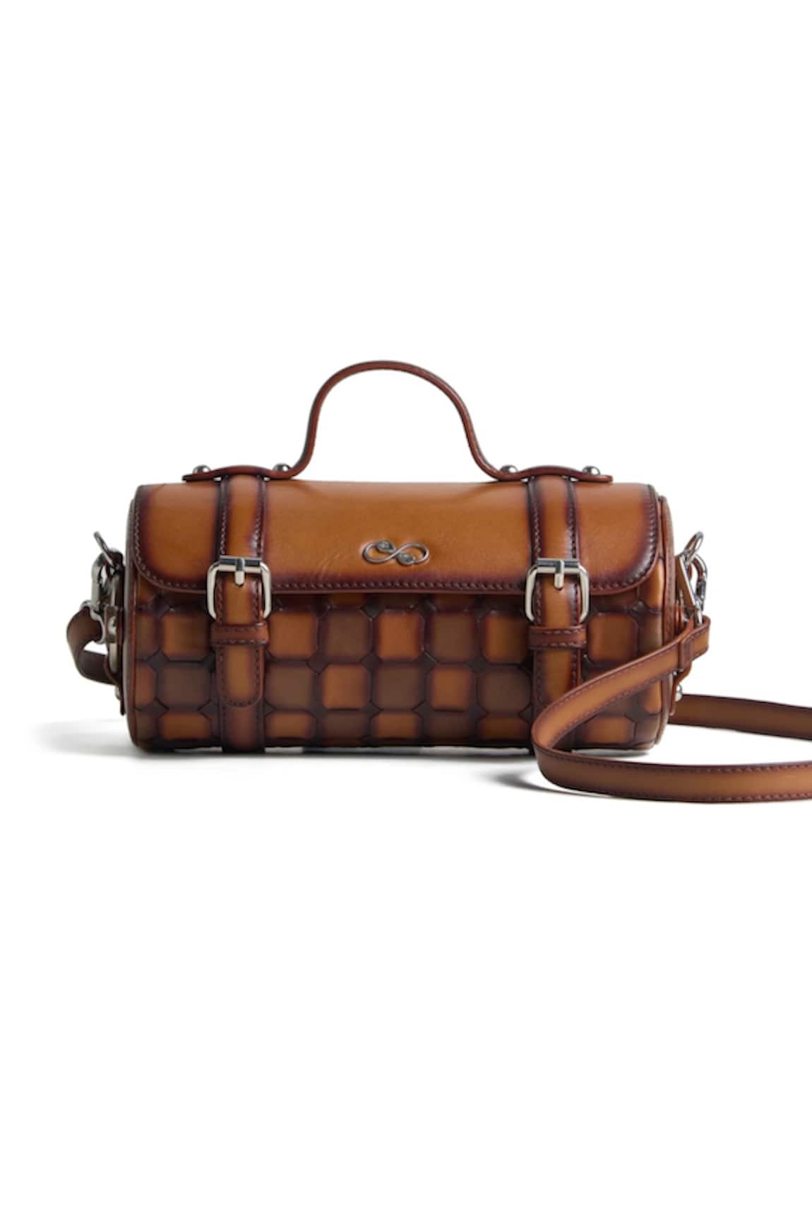 Araani Design Miniature Cross Body Barrel Shaped Duffle Bag