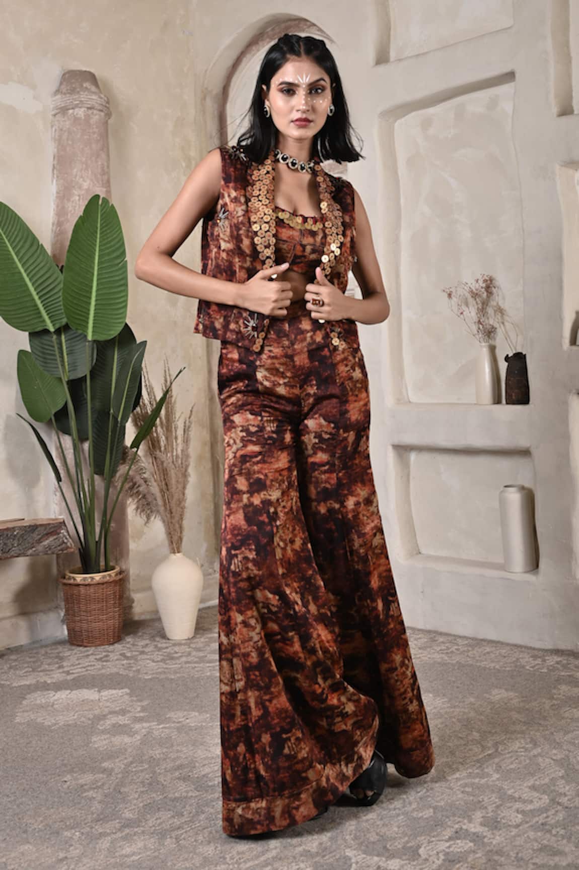 BAANI KHURANA Printed Sharara & Jacket Set