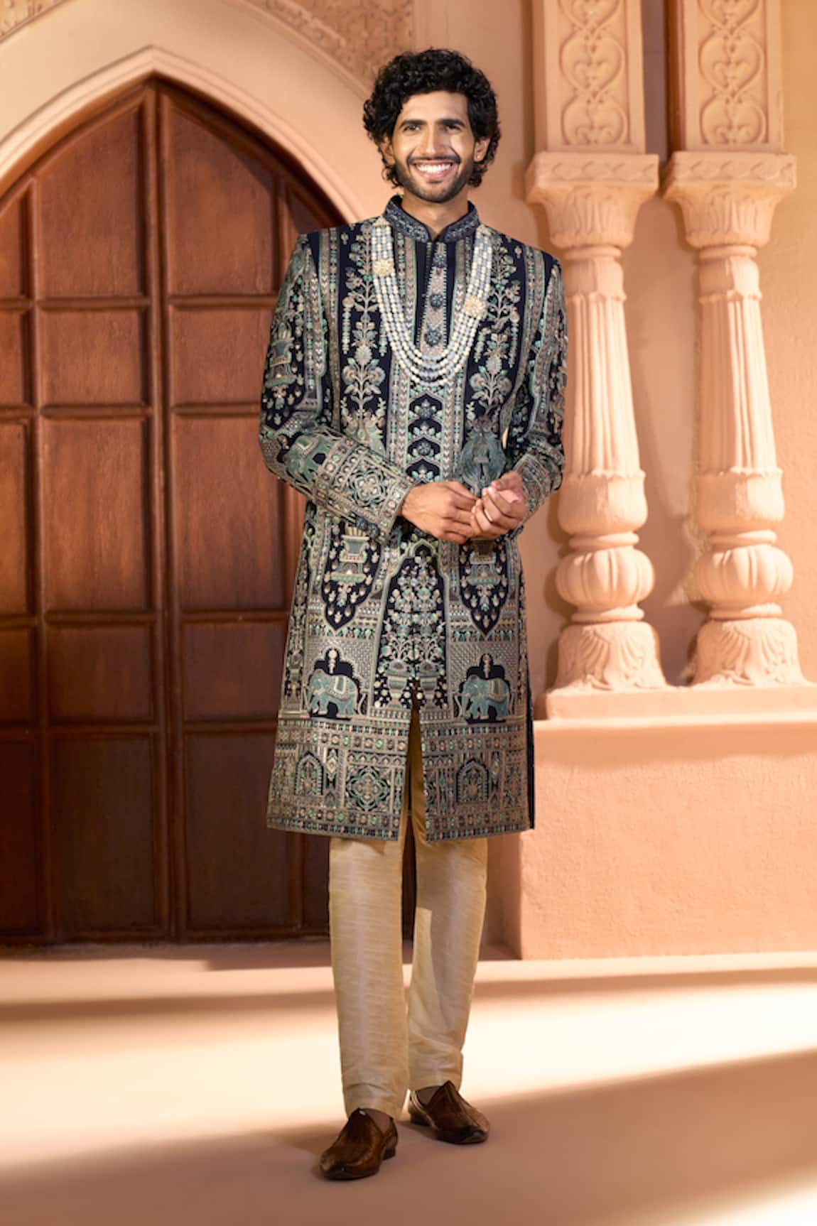 Arihant Rai Sinha Botanic Embroidered Sherwani Set 