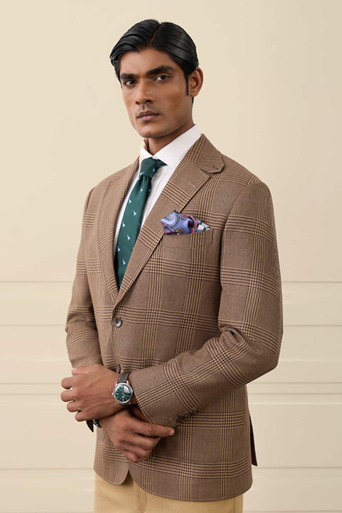 Gargee Designers Checked Wool Blazer 