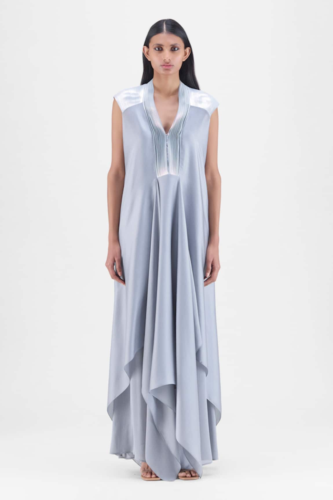 Amit Aggarwal Metallic Layered Dress 