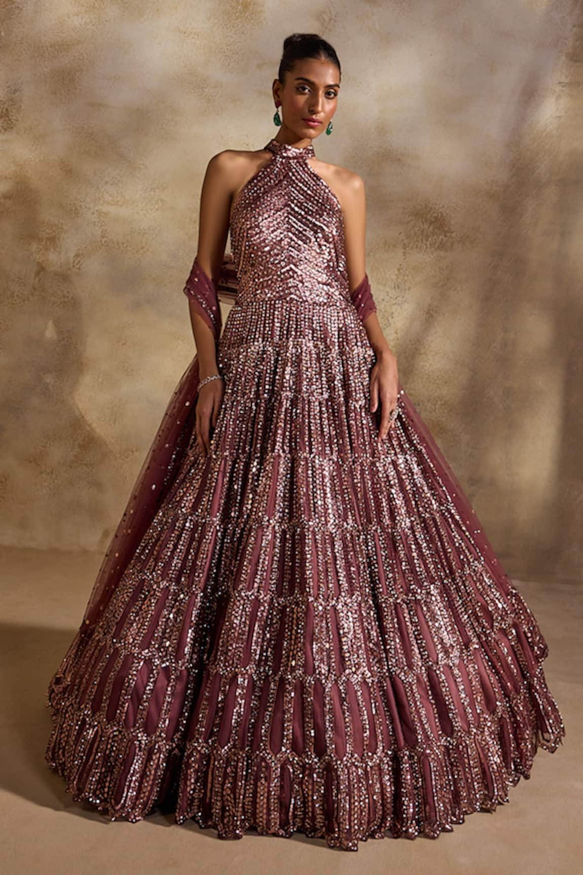 Nitika Gujral Embellished Anarkali With Dupatta 