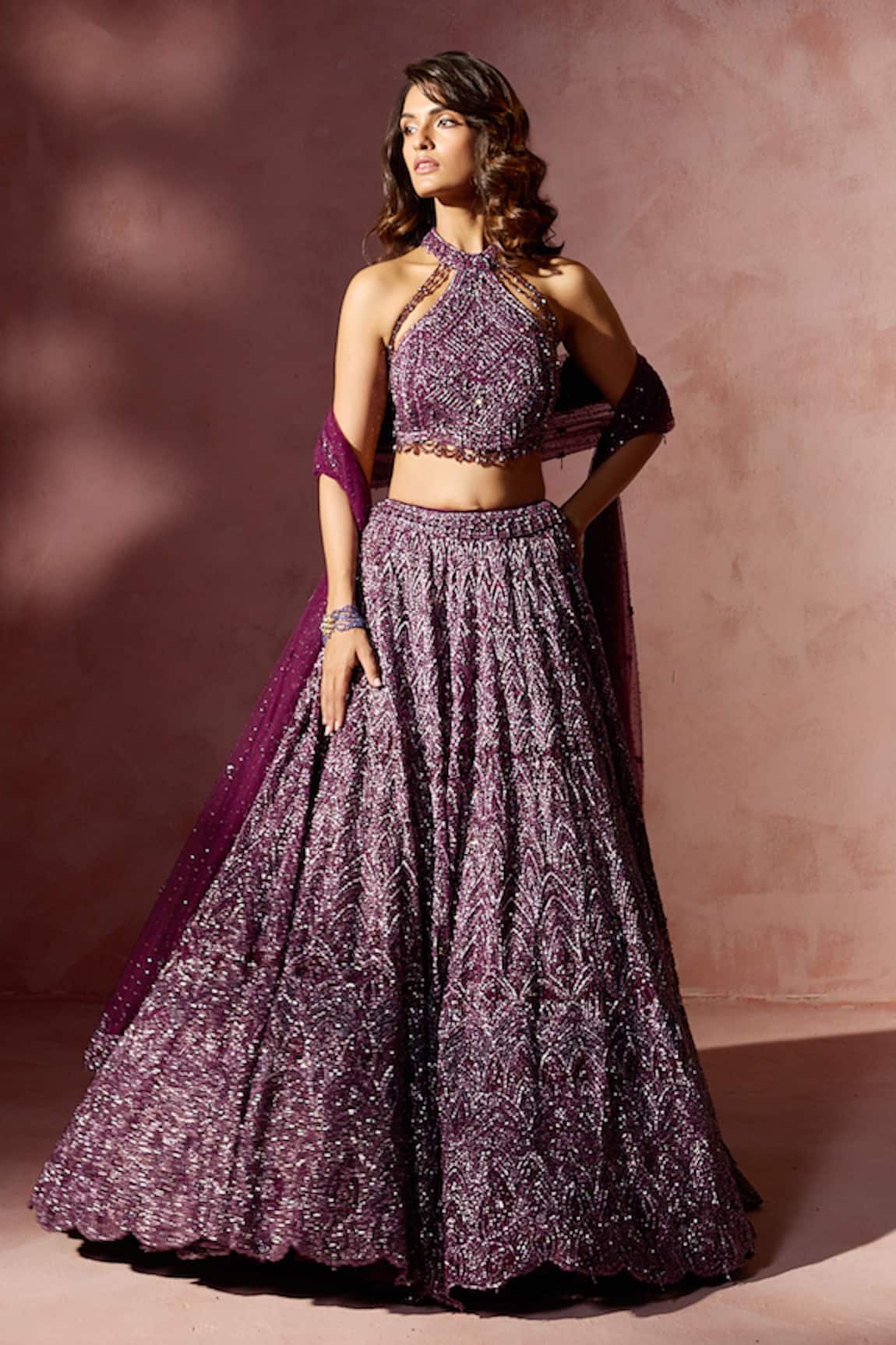 Nitika Gujral Embellished Lehenga Set 