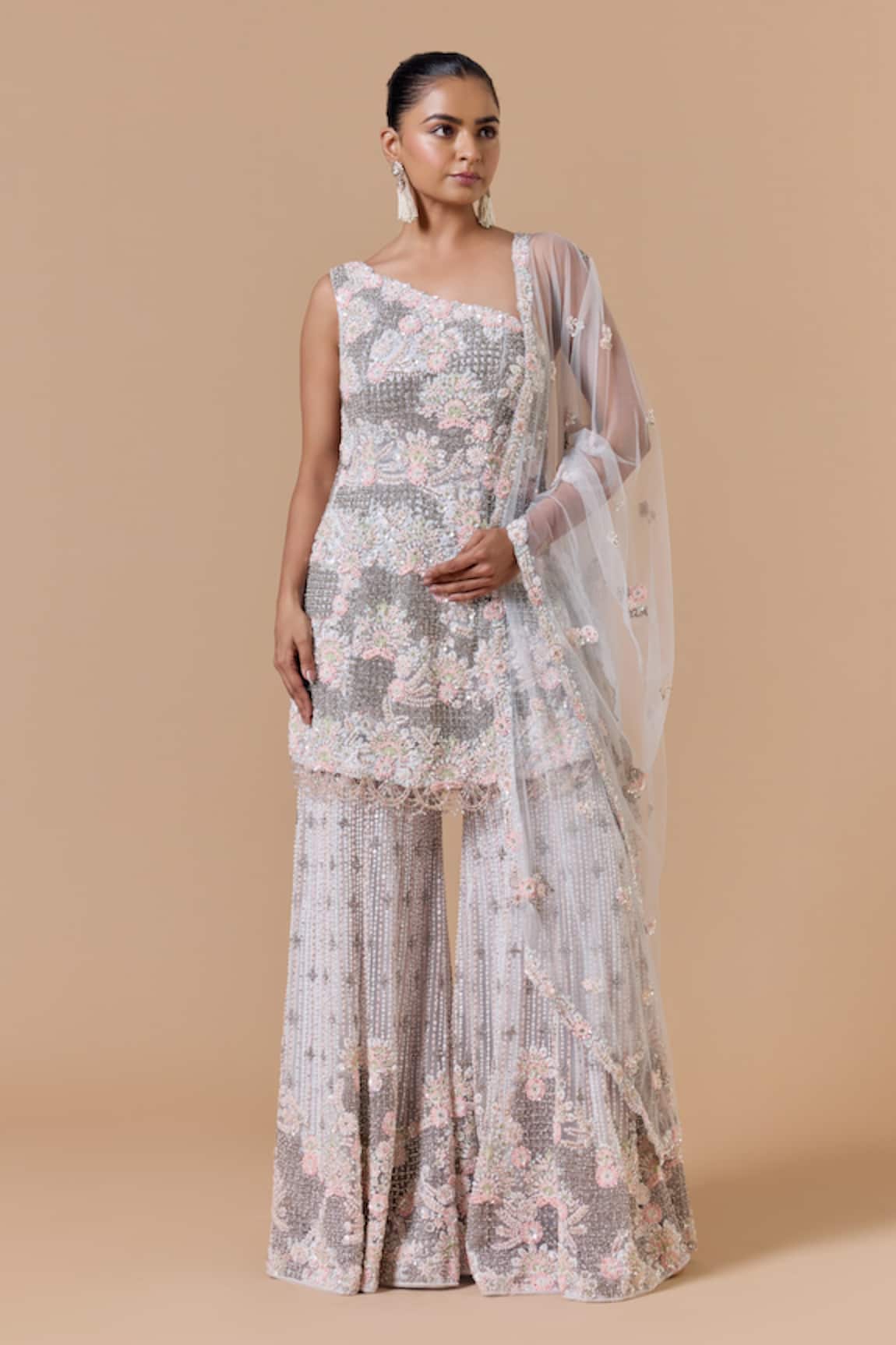 Nitika Gujral Floral Pattern Kurta Sharara Set 