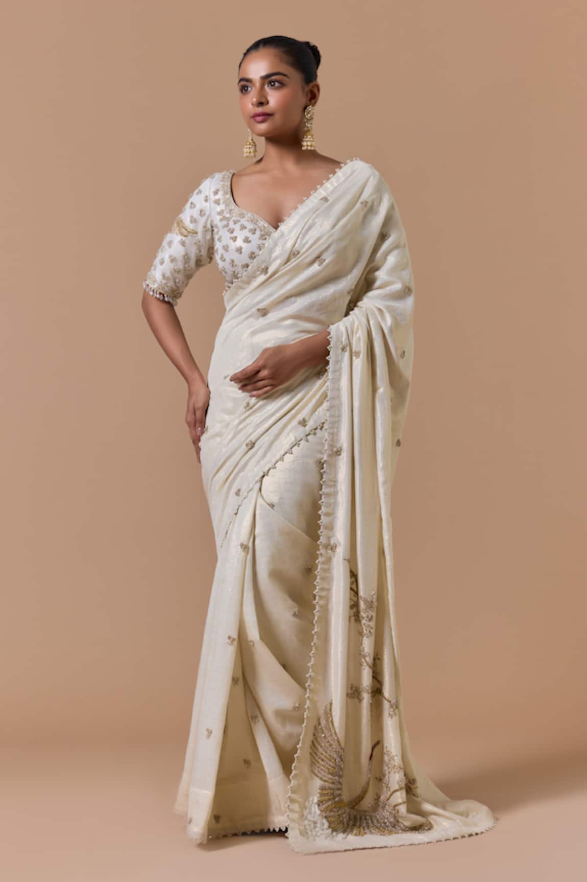 Nitika Gujral Embroidered Saree With Blouse 