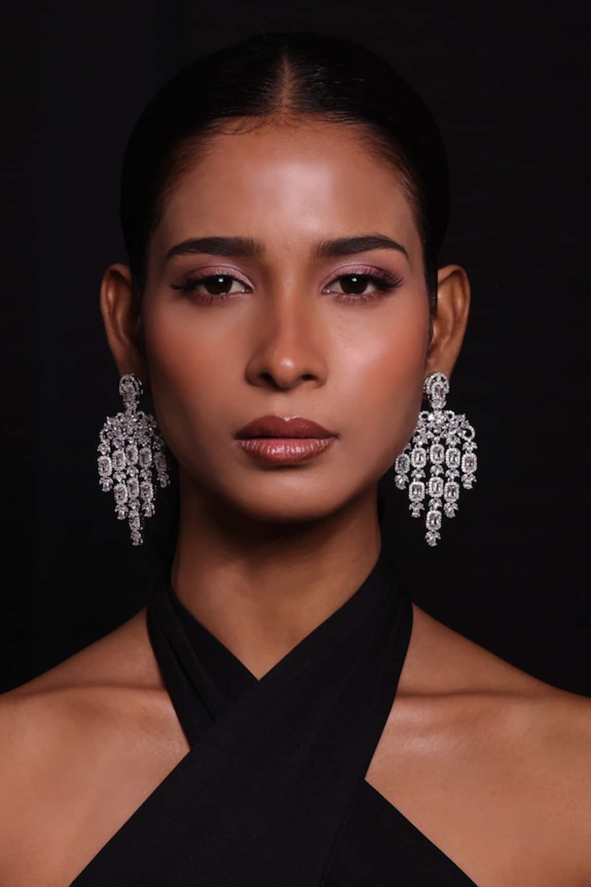 Zaza By Somya Starlit Stones Embellished Dangler Earrings 