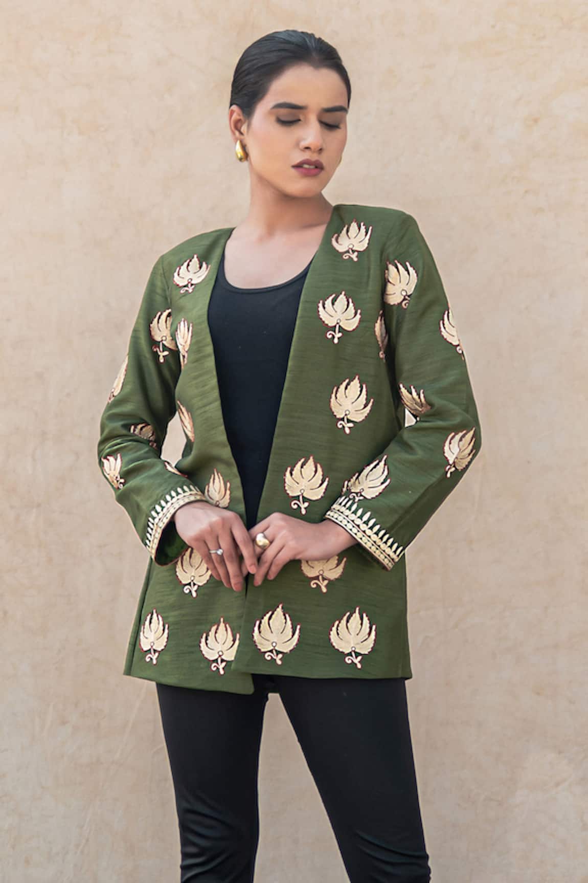 Wazir C Kashmiri Tilla & Aari Embroidered Jacket