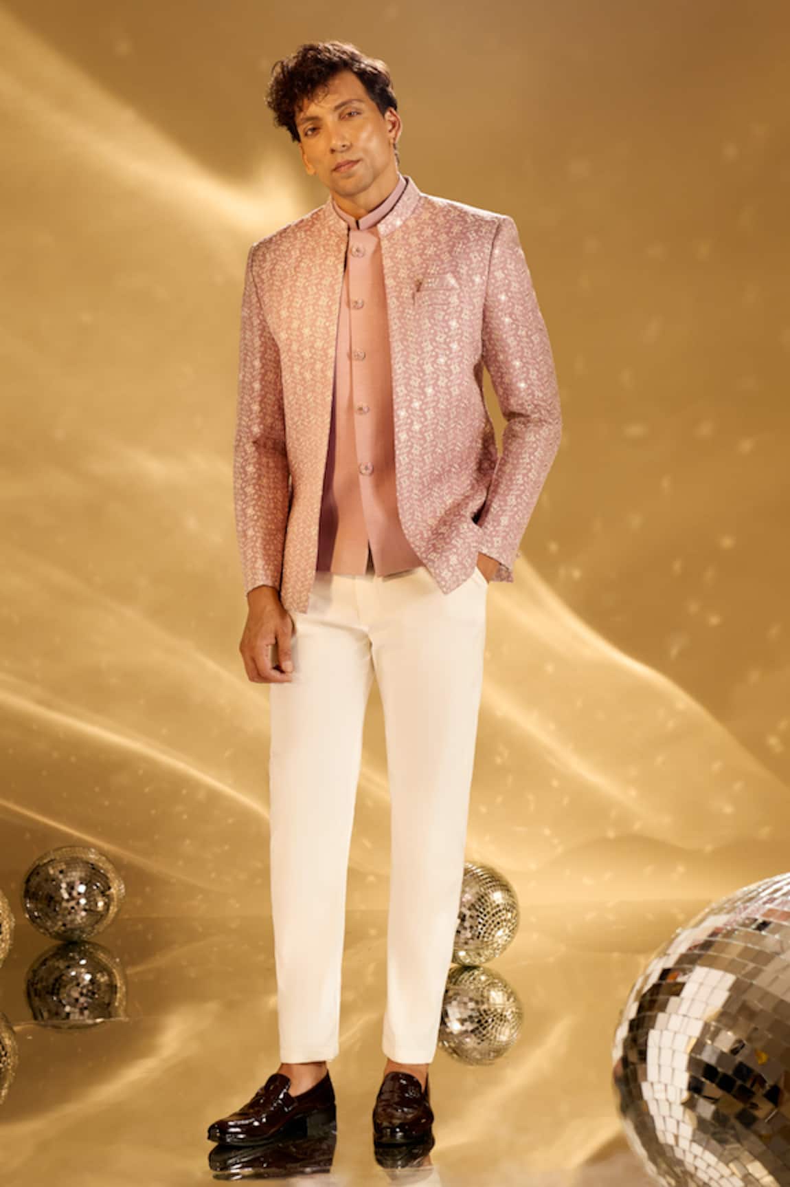 Arihant Rai Sinha Floral Embroidered Bandhgala Set 