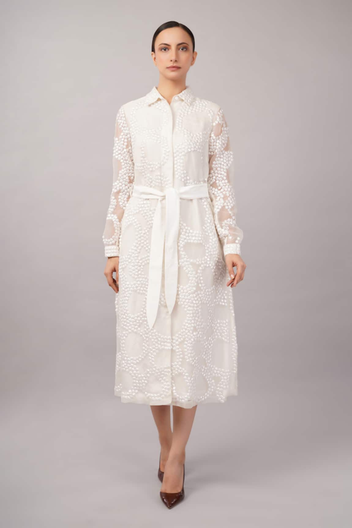 Abraham And Thakore French Cut Rings Dress 