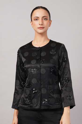 ABRAHAM AND THAKORE Polka Dot Jacket 