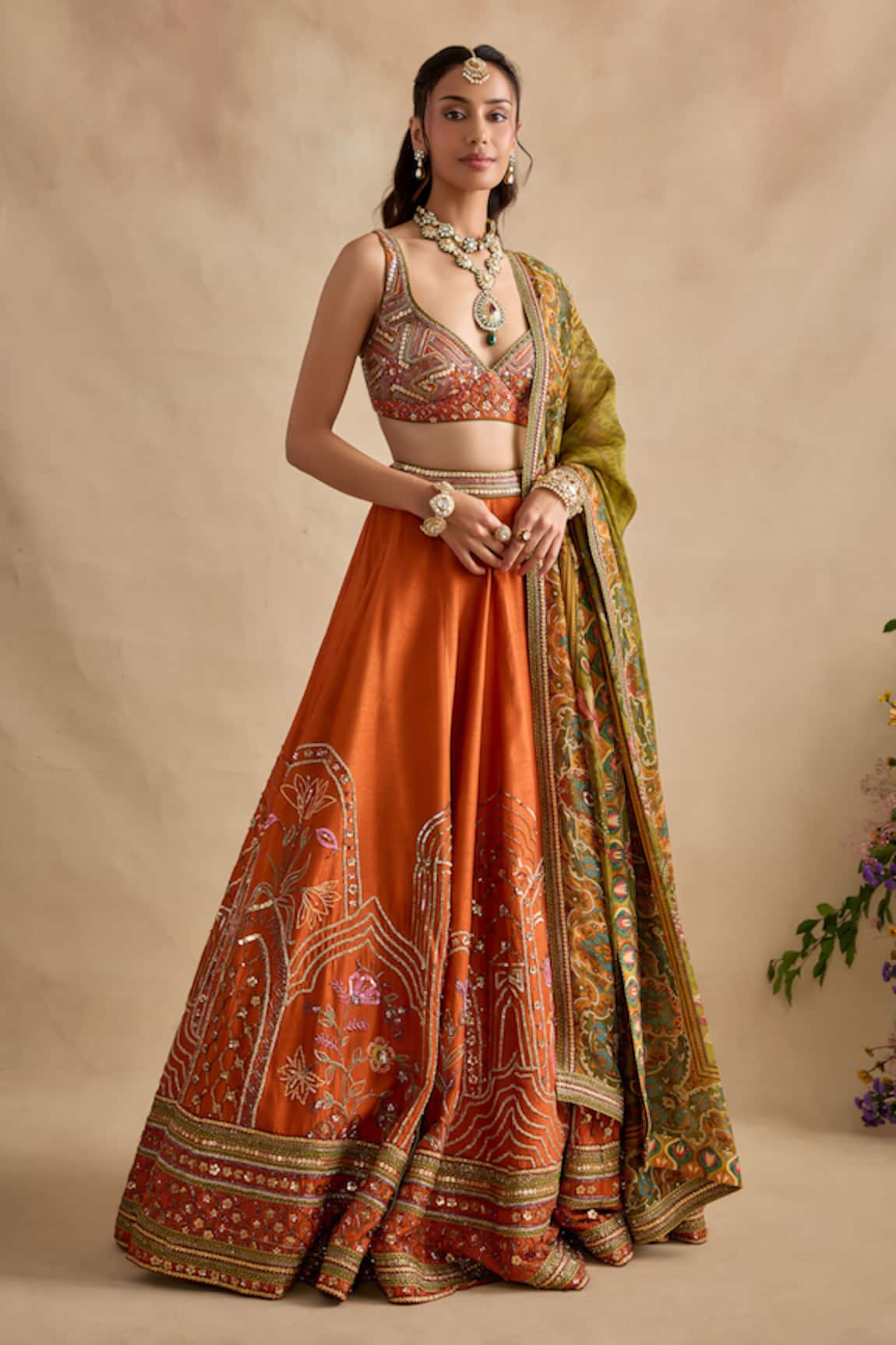 Kalista Yamika Embroidered Lehenga Set