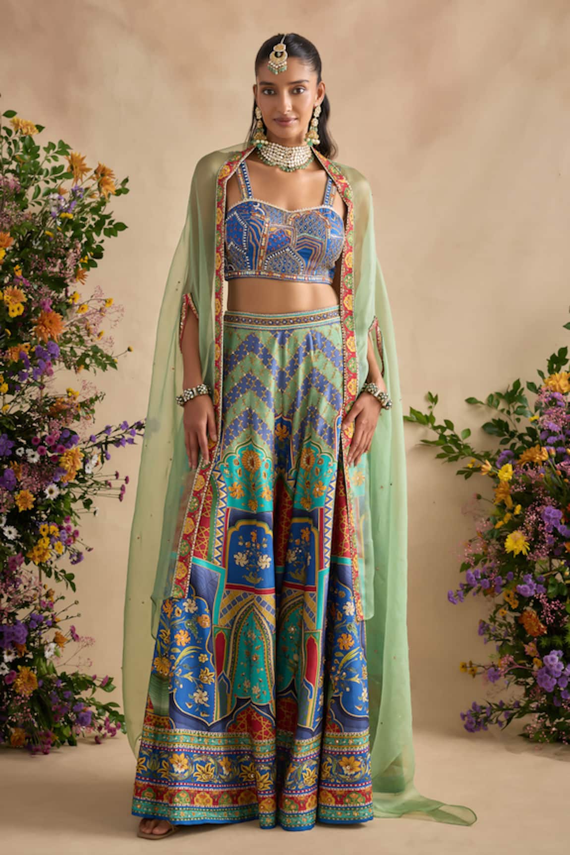 Kalista Urvi Printed Blouse & Sharara Set