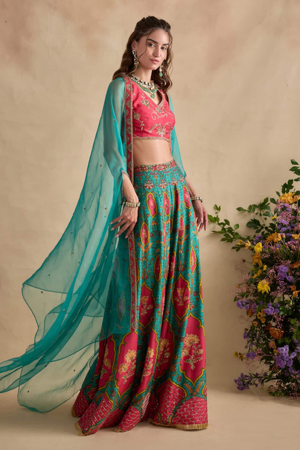 Kalista Urja Embroidered Blouse Sharara Set