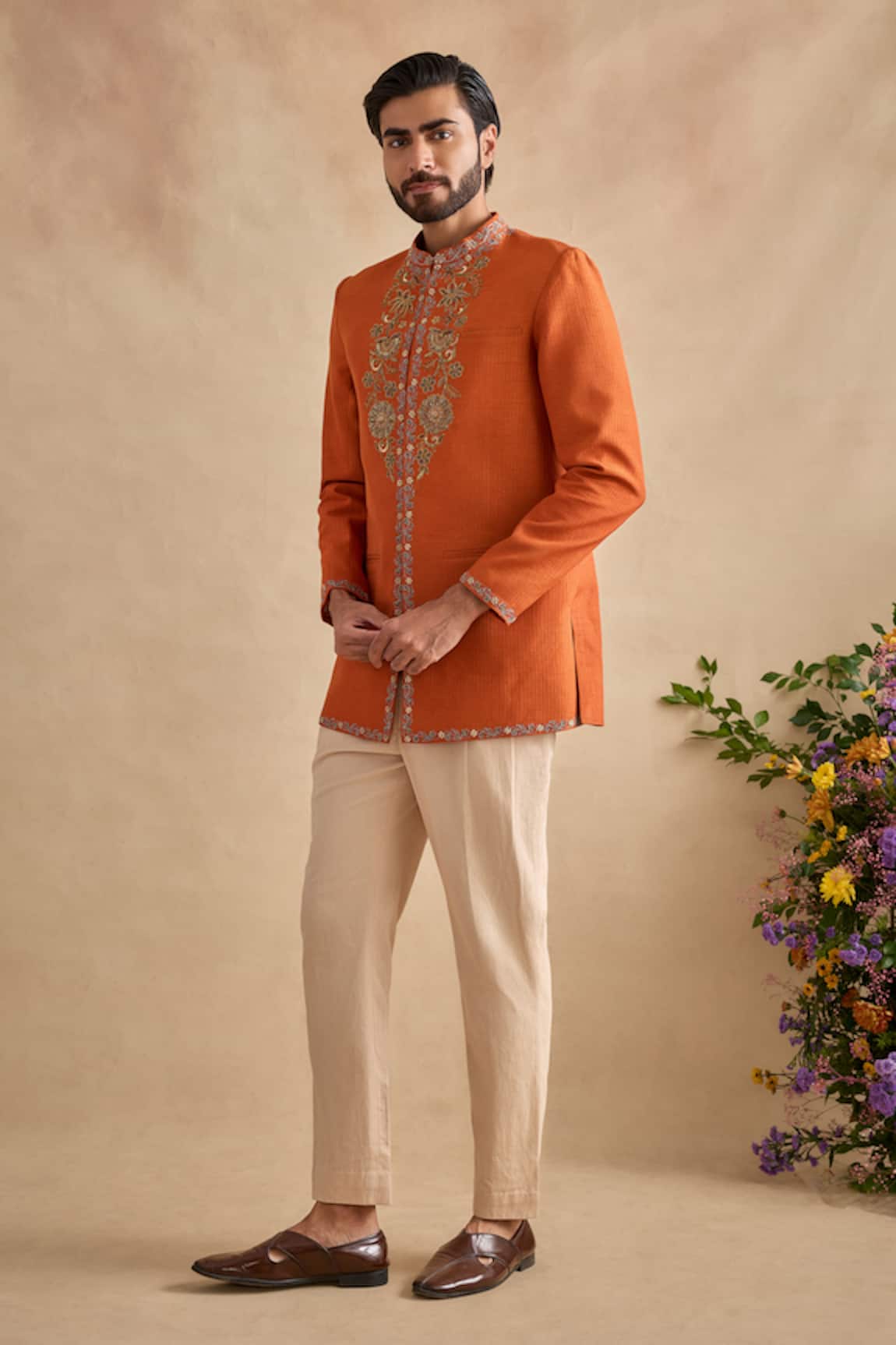 Kalista Zunaid Embroidered Bandhgala With Pant