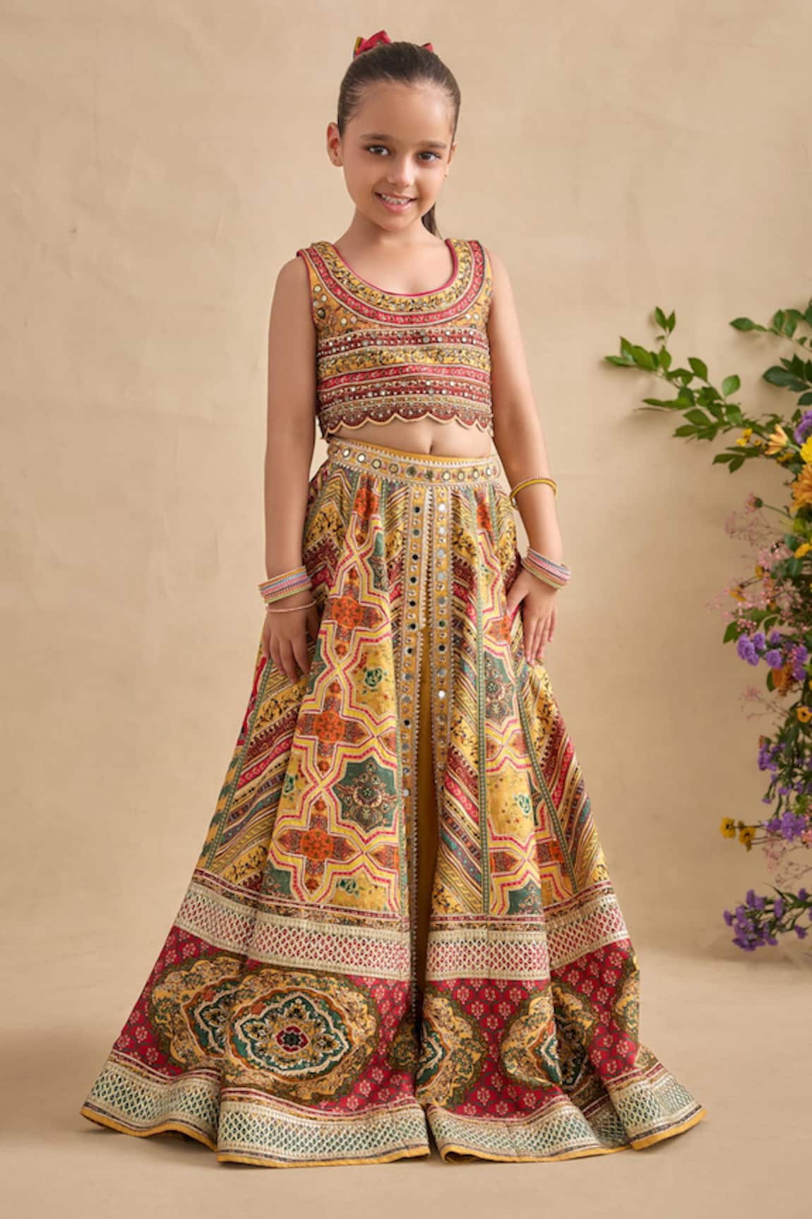 Kalista Gulnaar Printed Lehenga Blouse Set