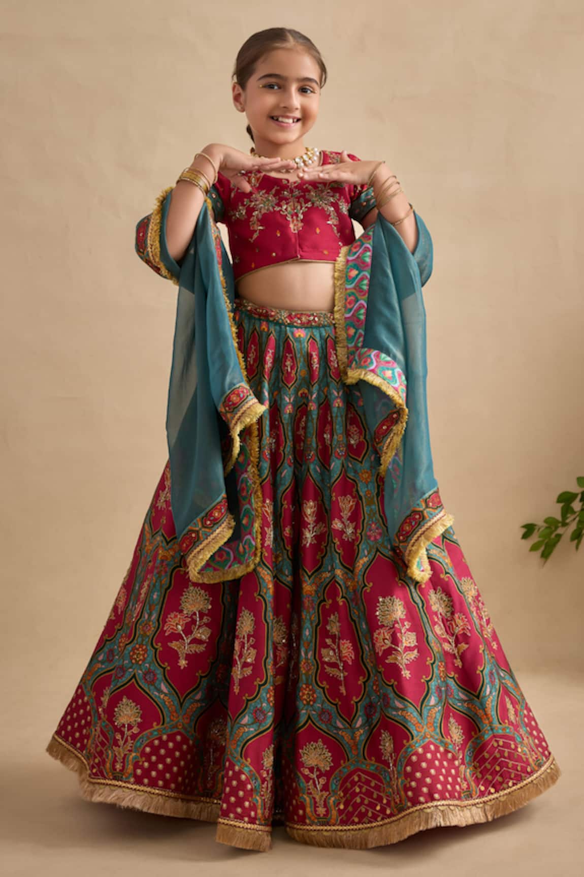 Kalista Shazia Printed Lehenga Blouse Set