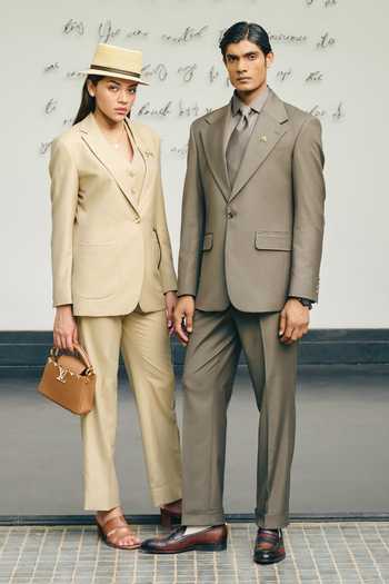 Gargee Designers Collared Coat With Pant 