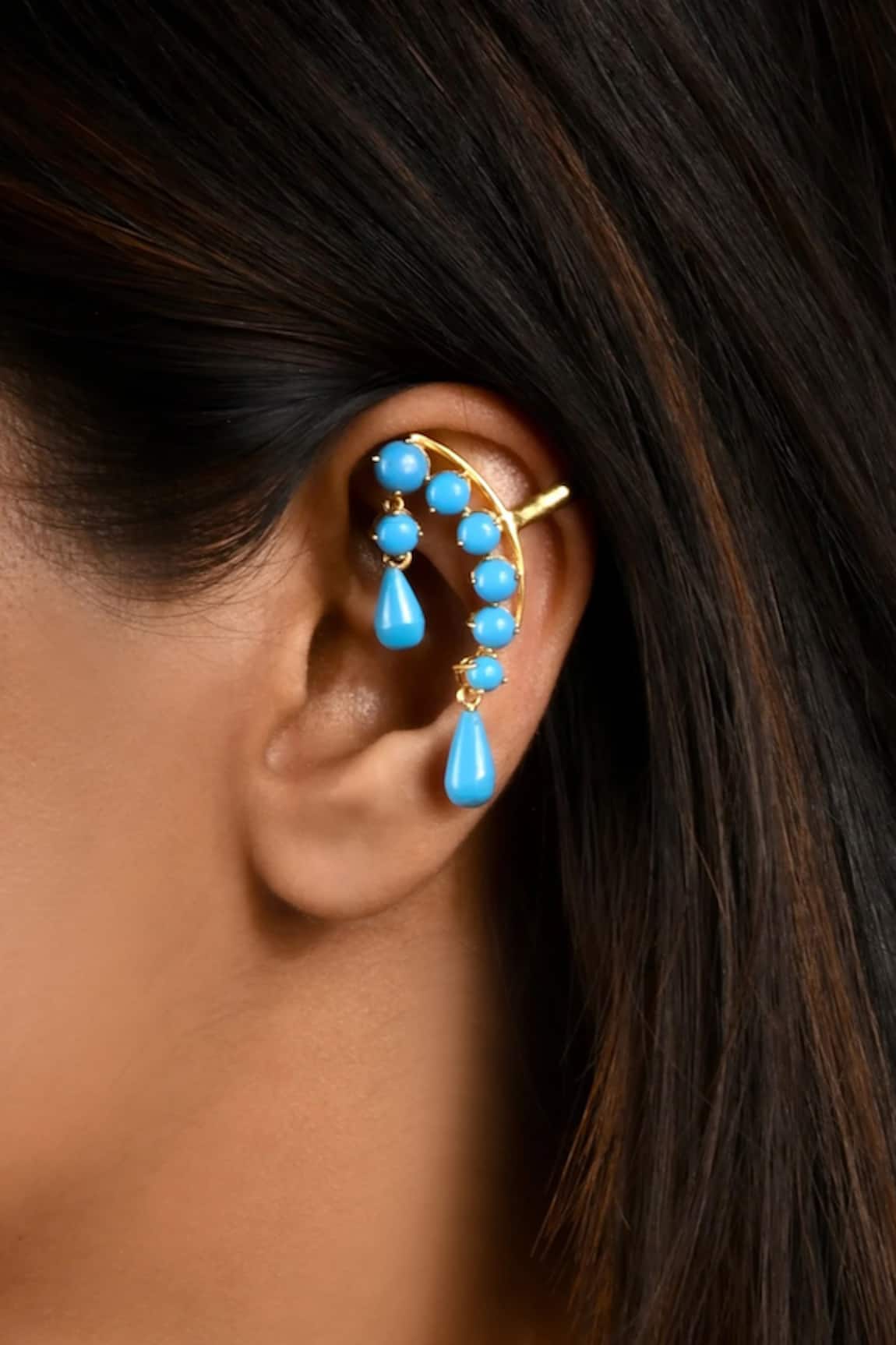 MAALICIOUS JEWELRY Waves of Blue Ear Cuff - Single Pc