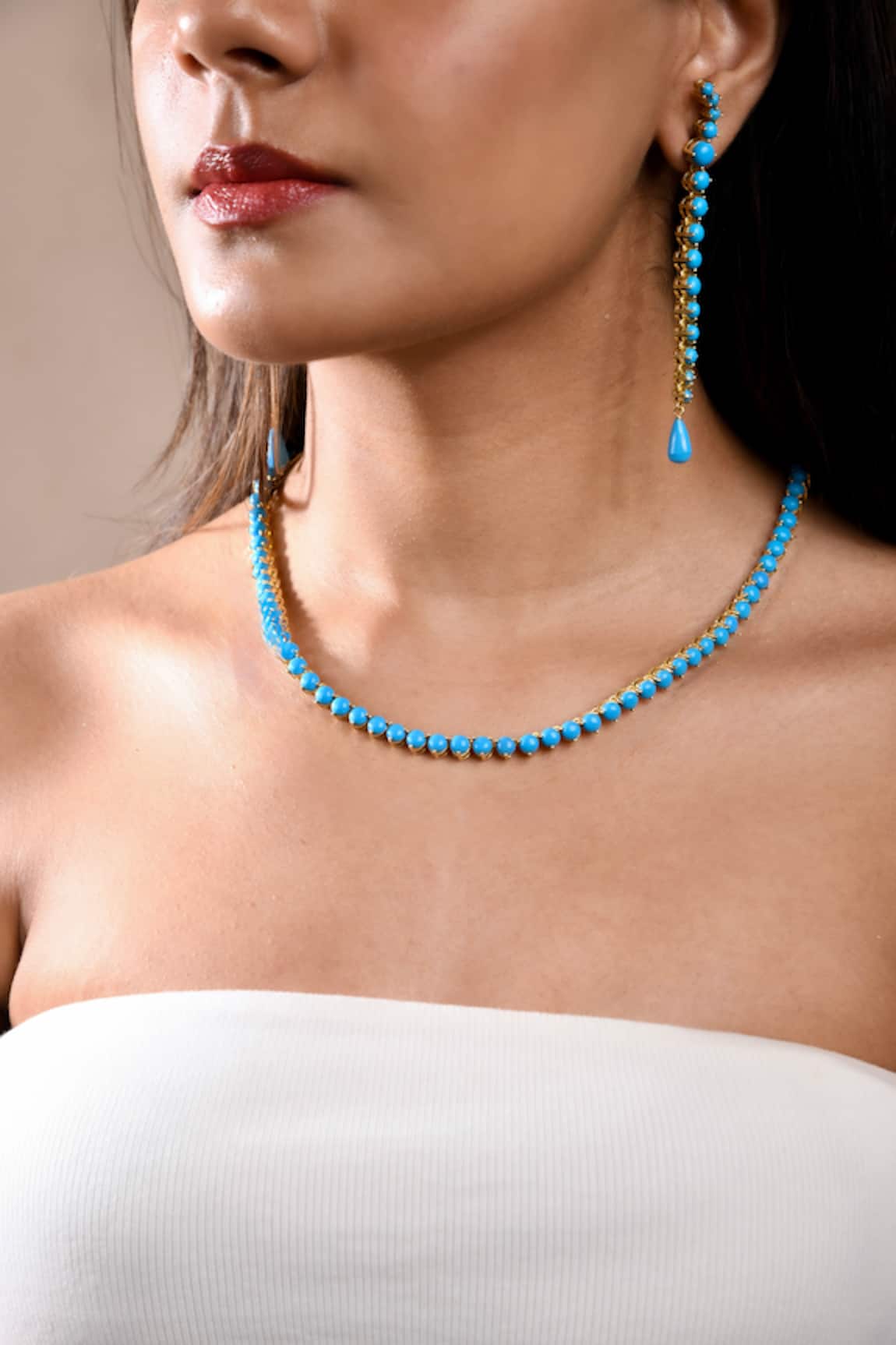 MAALICIOUS JEWELRY Waves of Blue Giselle Tennis Chain Necklace