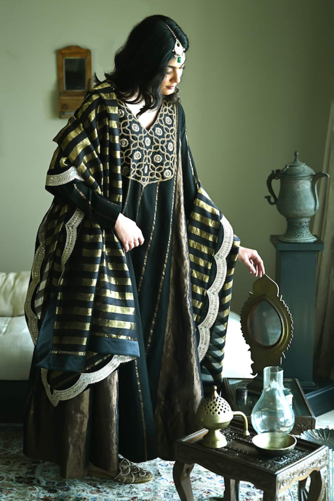 Shorshe Clothing Lakeerein Stripe Tissue Dupatta 