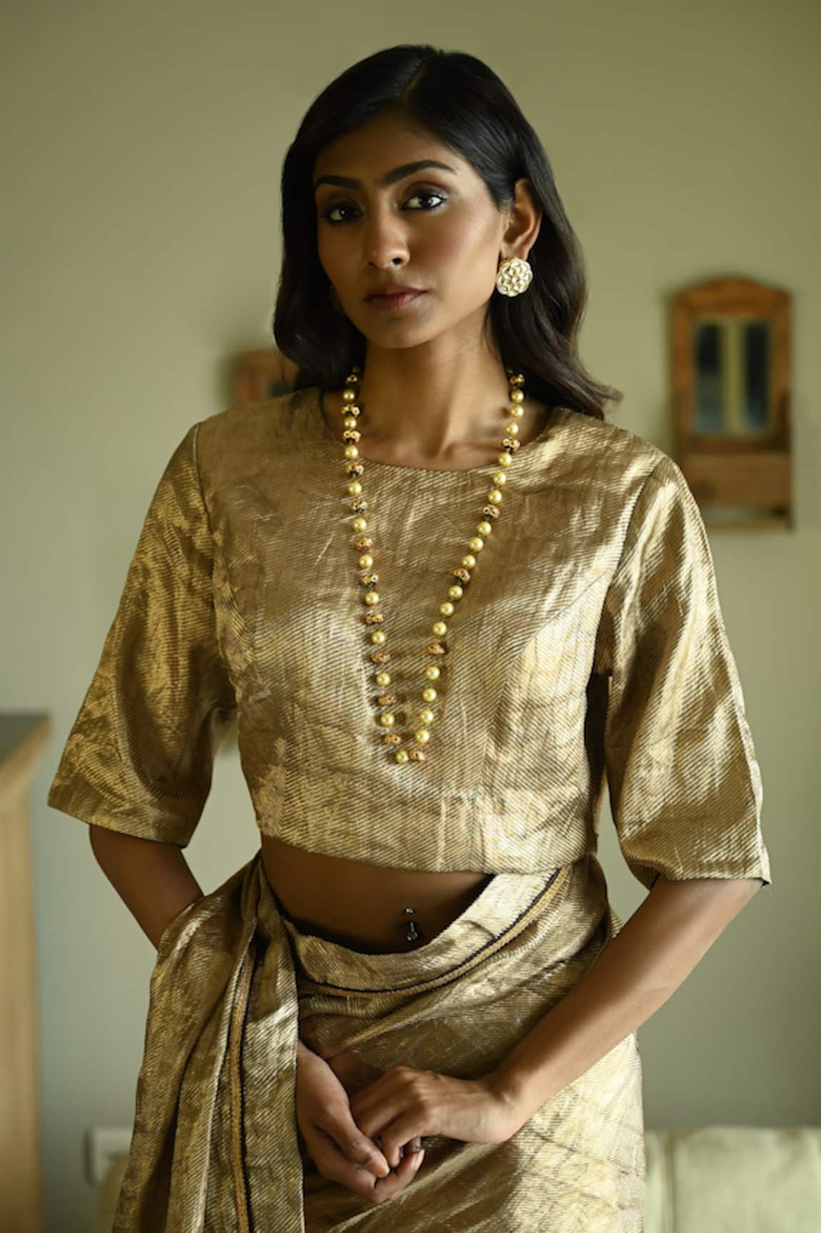 Shorshe Clothing Brocade Tissue Blouse 