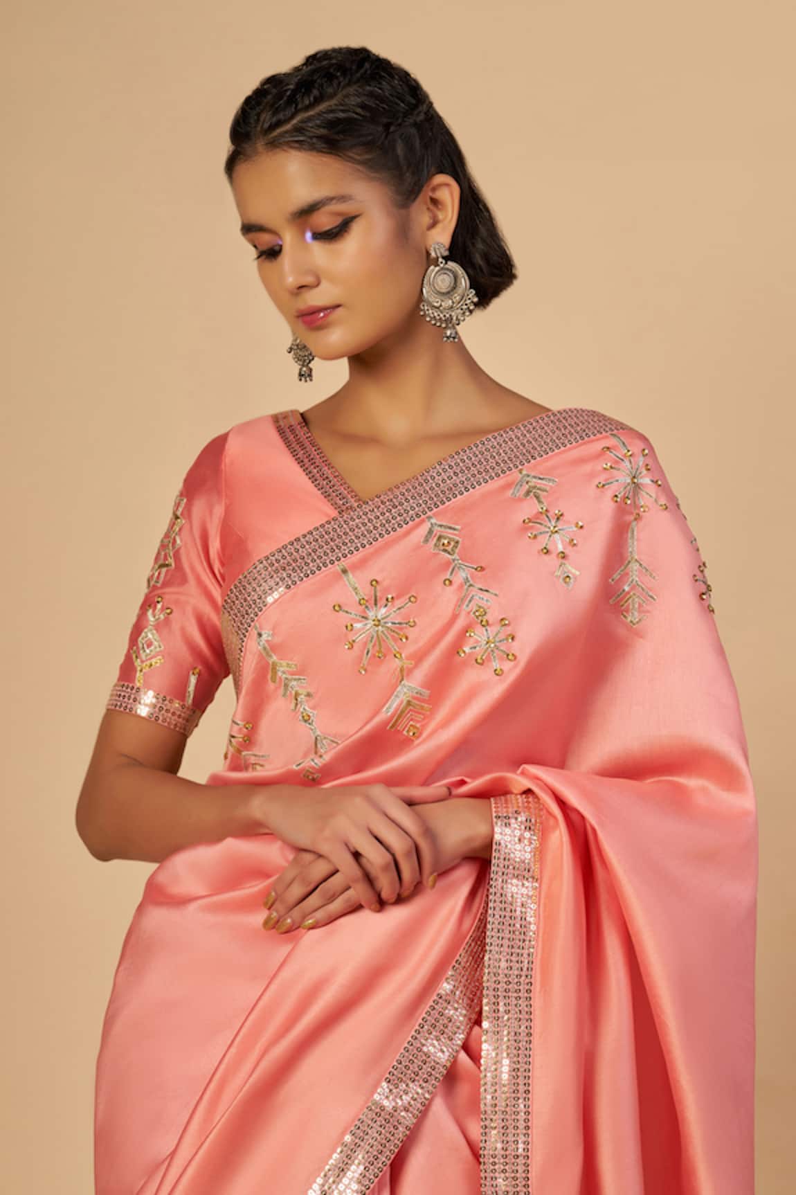 Gulabo By Abu Sandeep Chanderi Embroidered Blouse