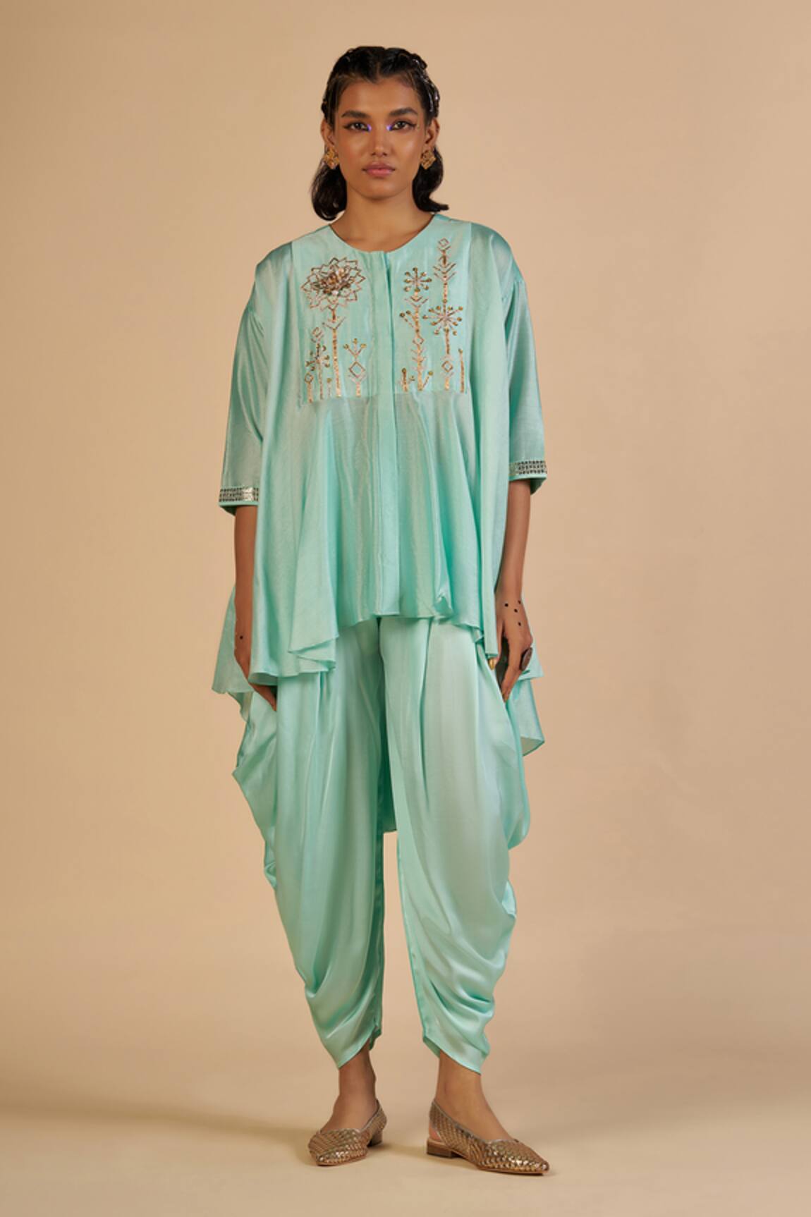 Gulabo By Abu Sandeep Chanderi Draped Pant