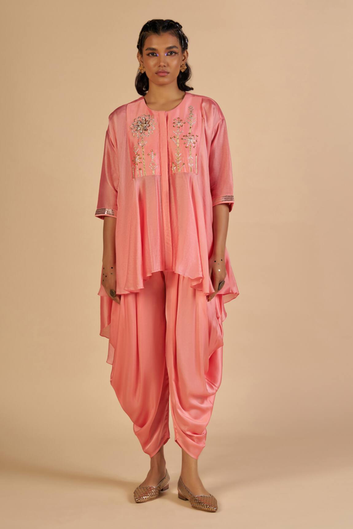 Gulabo By Abu Sandeep Chanderi Draped Pant