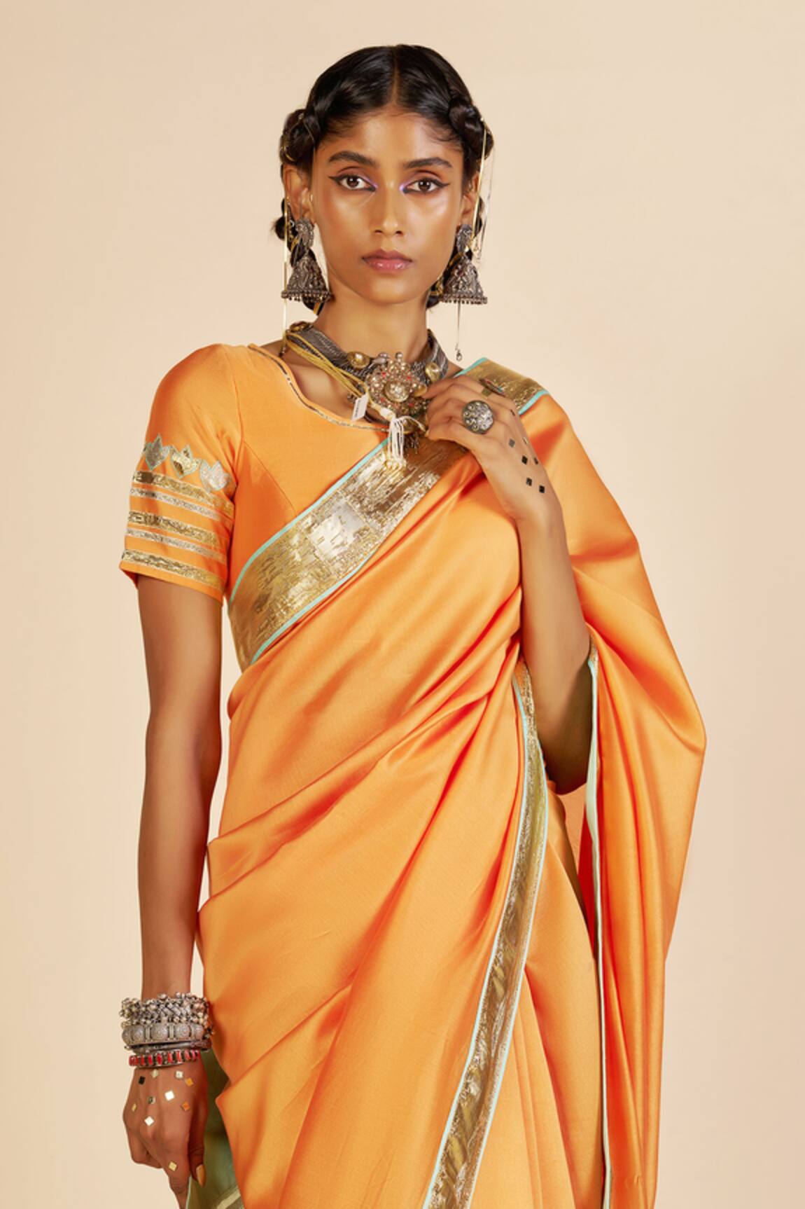 Gulabo By Abu Sandeep Chanderi Embroidered Blouse