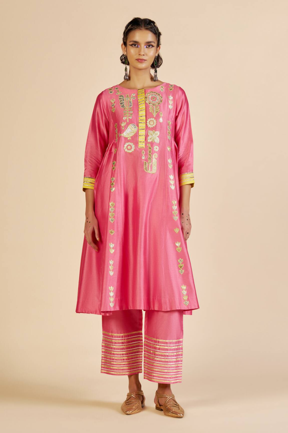 Gulabo By Abu Sandeep Chanderi Embroidered Tunic