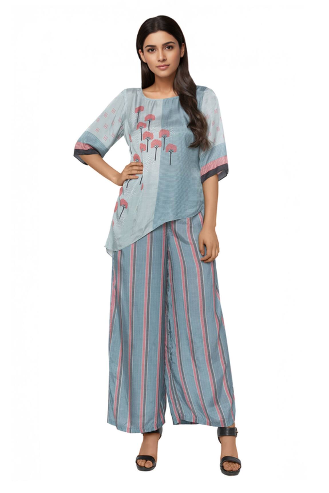 So Us By Sougatpaul Printed Kurta & Palazzo Set
