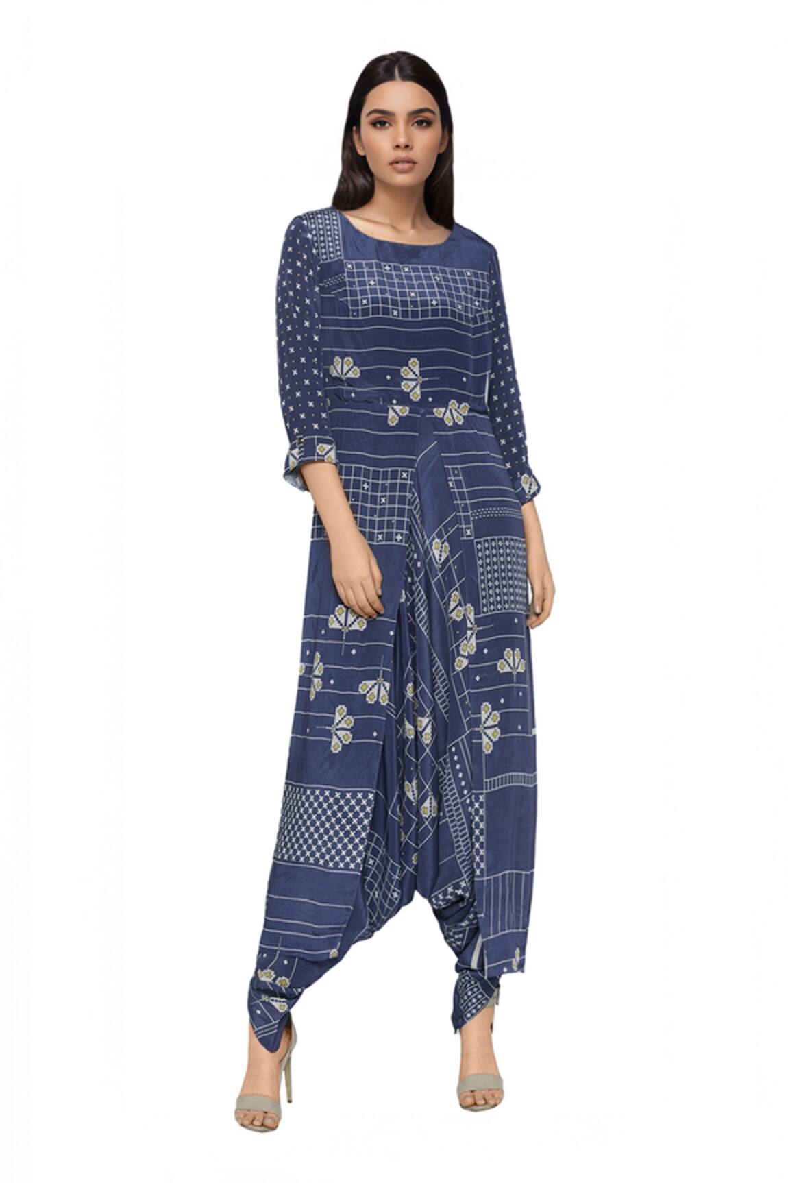 Soup By Sougat Paul Printed Cowl Draped Jumpsuit