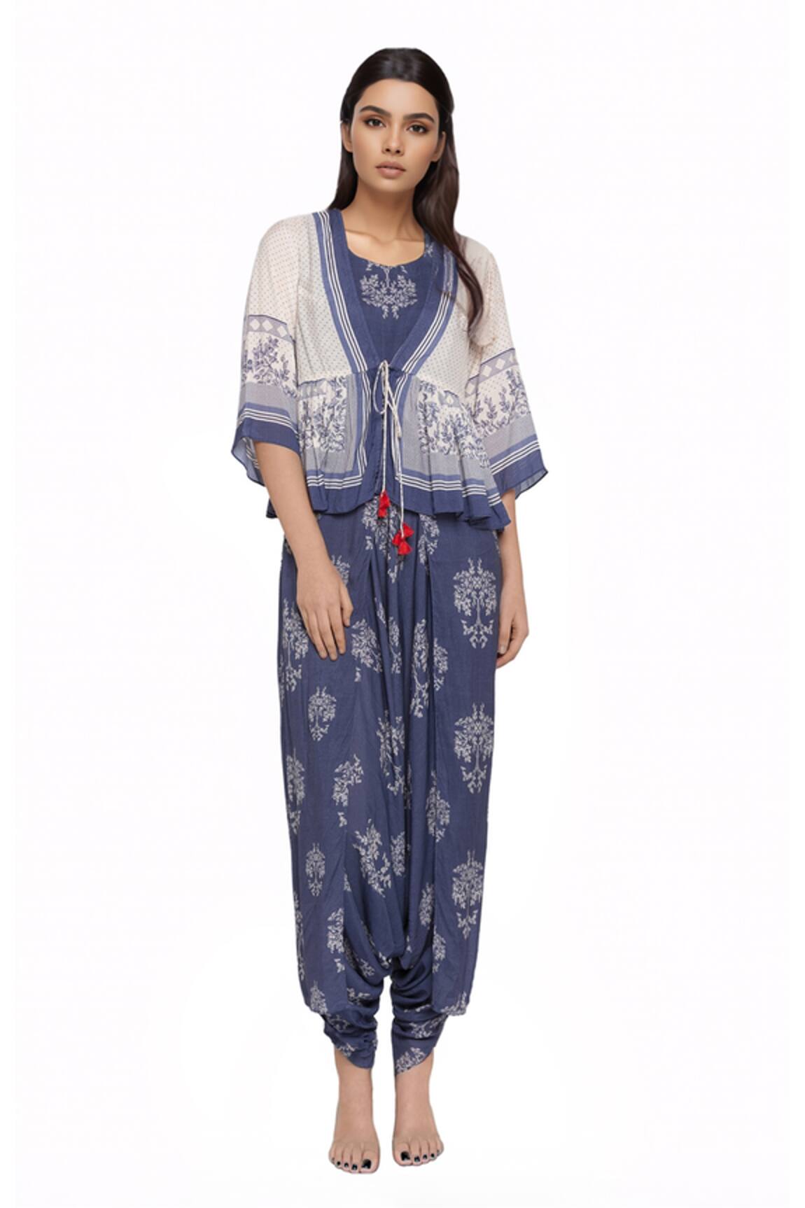 So Us By Sougatpaul Printed Jumpsuit With Jacket