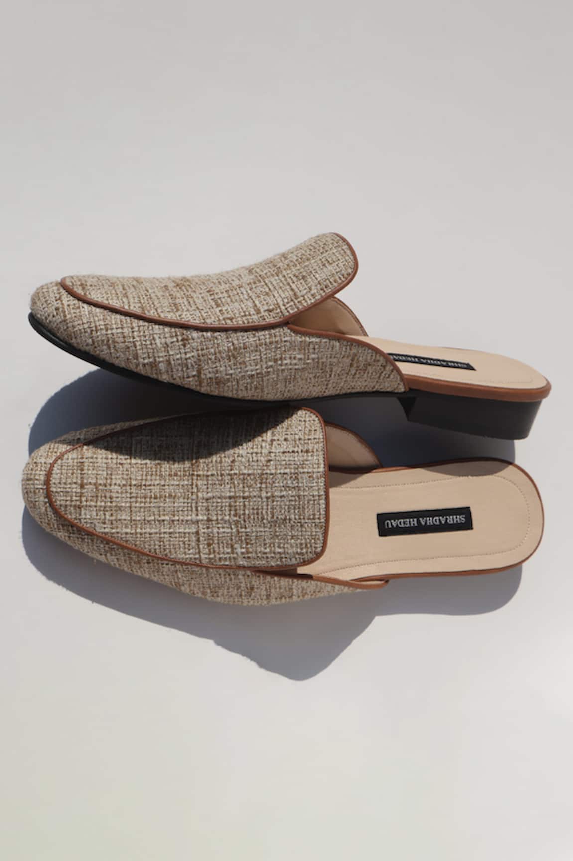 Shradha Hedau Footwear Couture Advait Raw Silk Textured Mules 