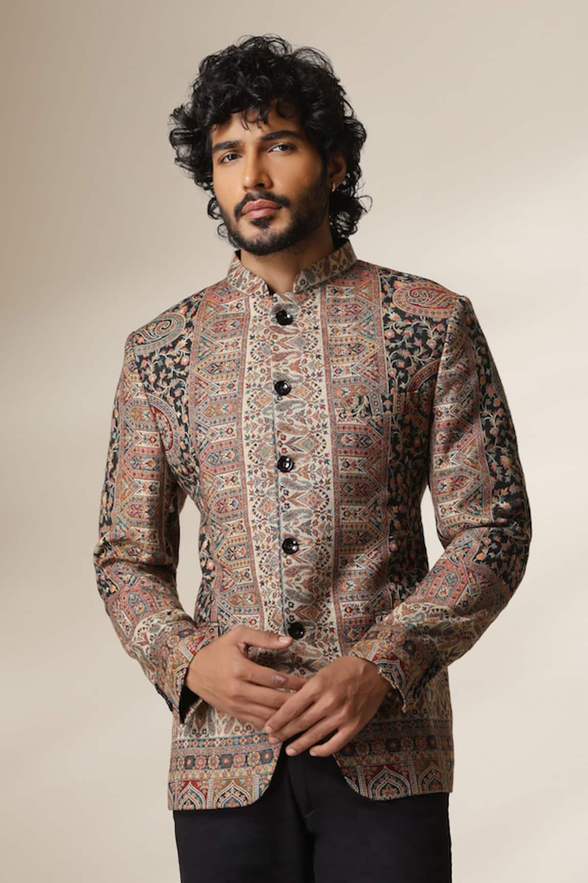 Dusala Pashmina Paisley Pattern Bandhgala 