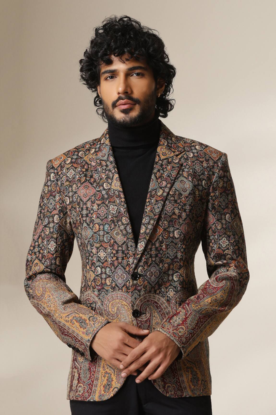Dusala Paisley & Geometric Pattern Blazer 