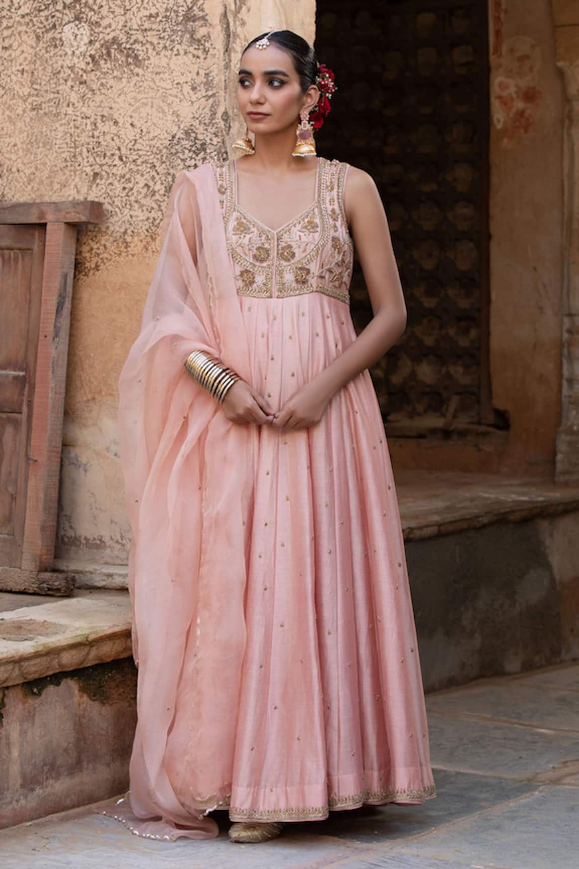 Amoree by Shikha Chaudhry Embroidered Anarkali Set  