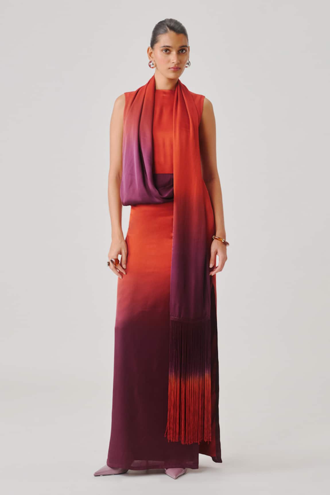 Aroka Ember Ombre Draped Dress