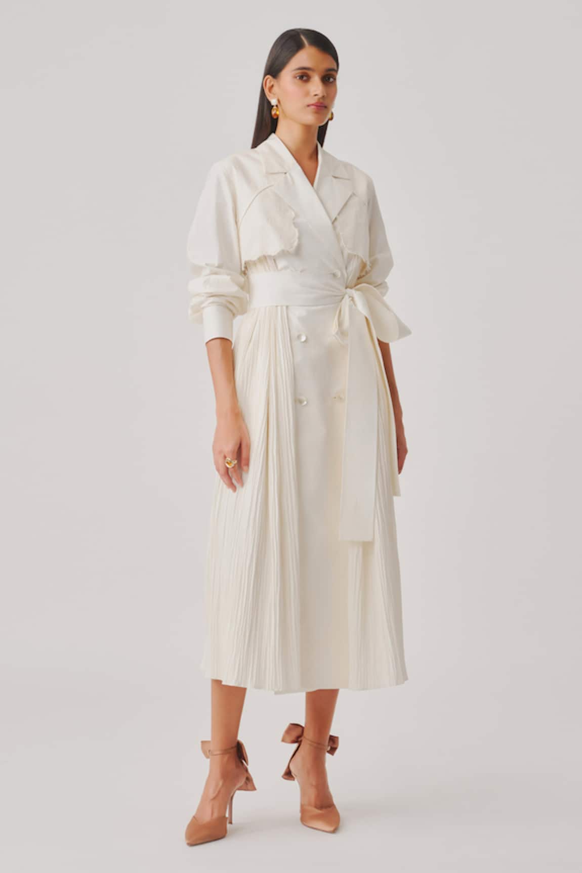 Aroka Ivory Atelier Trench Dress 