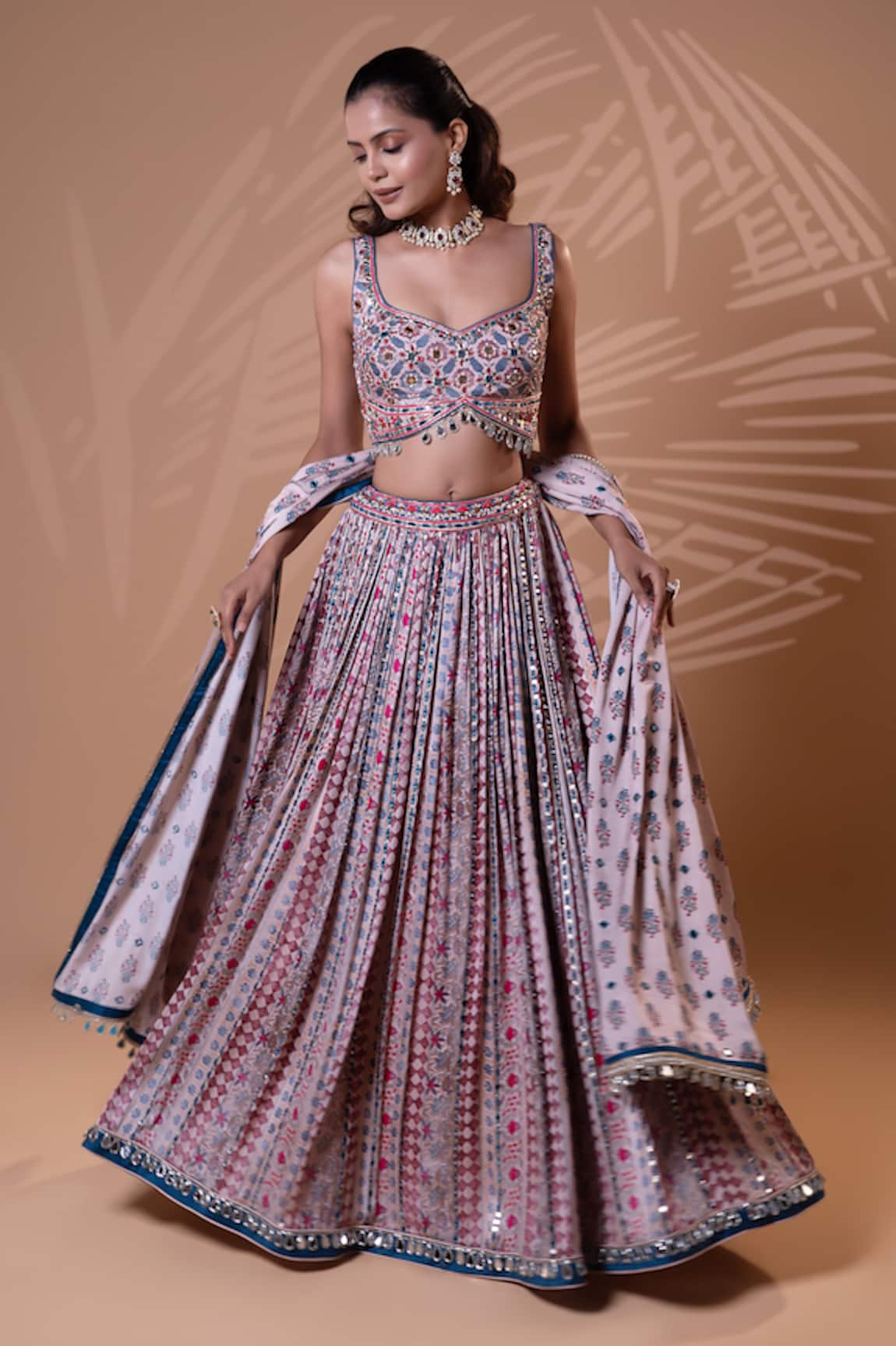 Jiya by Veer Design Studio Printed Lehenga Blouse Set 