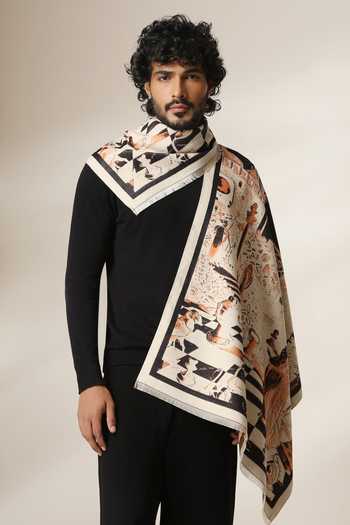 Dusala Printed Vegan Cashmere Blend Stole 