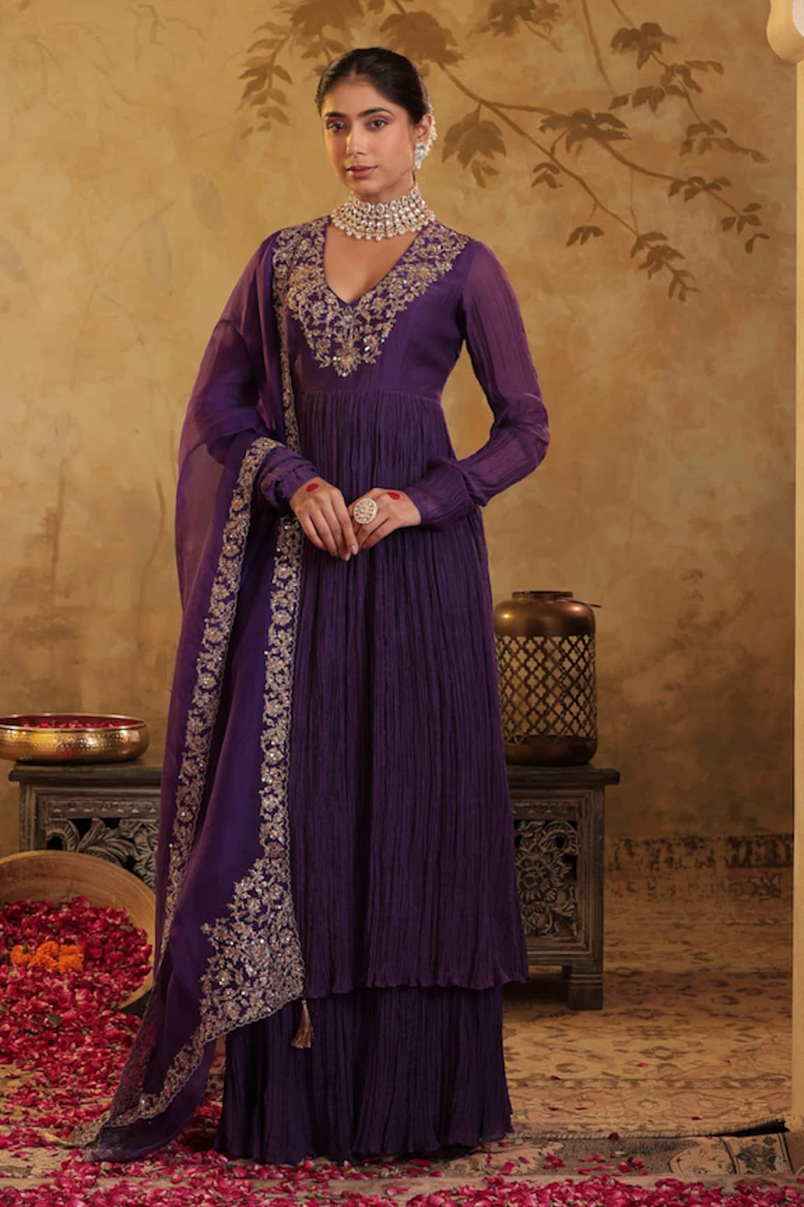 House Of Karmah Indrani Embroidered Anarkali Set 