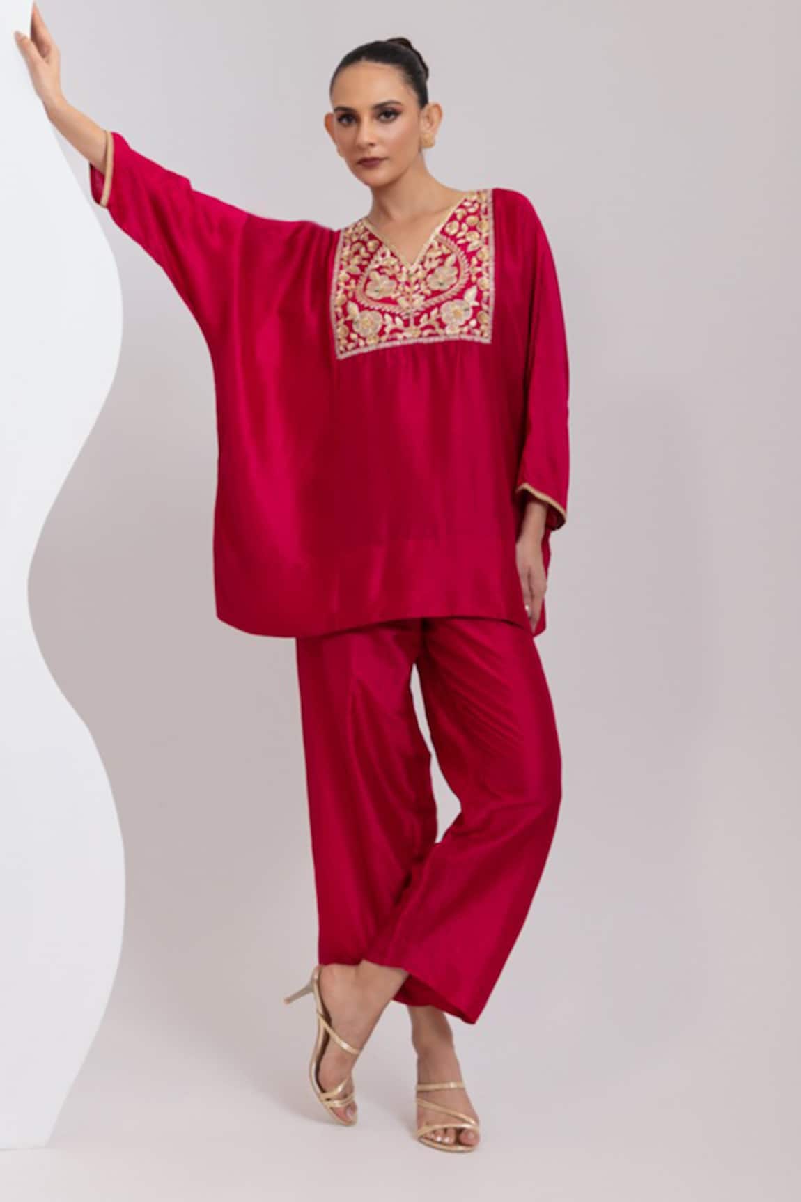 Oshi By Shikha Silk Phiran & Pant Set