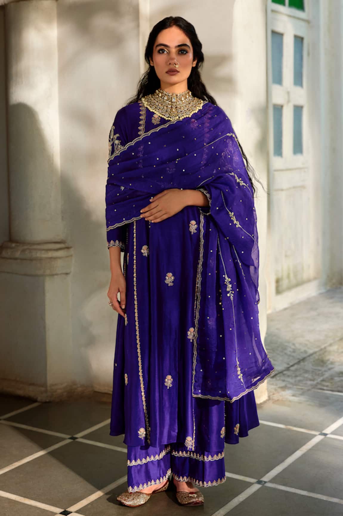 Paulmi And Harsh Zardozi Embroidered Anarkali Set 